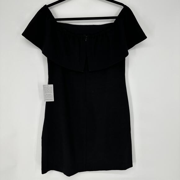 Charles Henry Off the Shoulder Black Mini Dress Flirty Timeless Womens - Picture 4 of 10